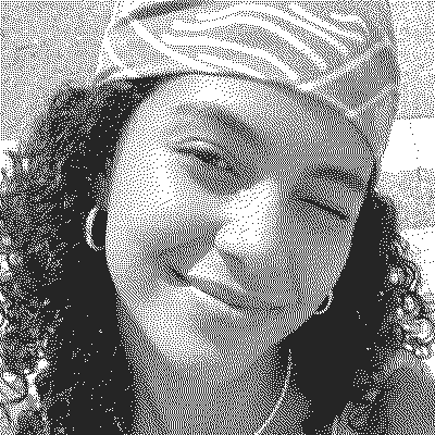 Black and white photo of maria brasil